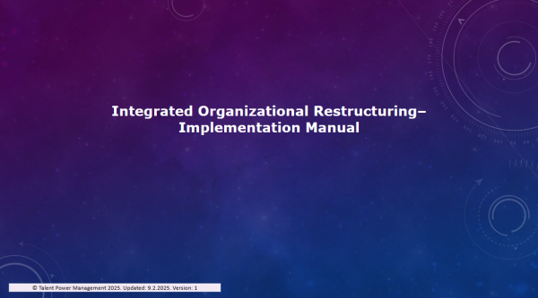 Integrated Organizational Restructuring Manual