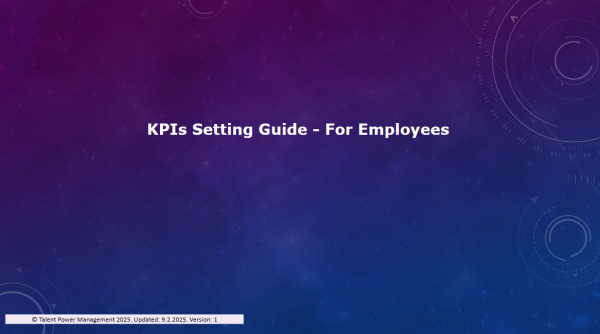 KPIs Setting Guide PPT - For Managers & For Employees