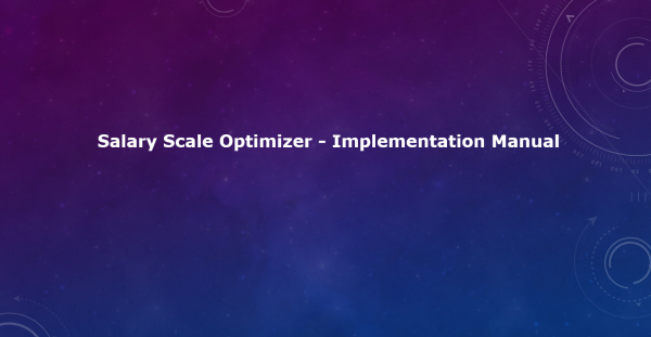Salary Scales Optimizer