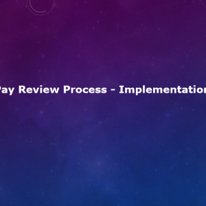 Annual Pay Review "PRP System"