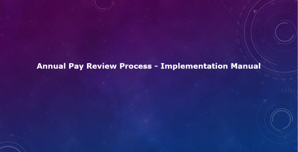 Annual Pay Review "PRP System"